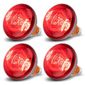 4 Pack 250 Watt Heat Lamp Bulbs for Chicks, R40 Brooder Heat Lamp for Chickens, Infrared Reflector Heat Bulbs for Brooder Heater, Incandescent Spotlight for Pet, Bathroom, Food - size: 4 Pack