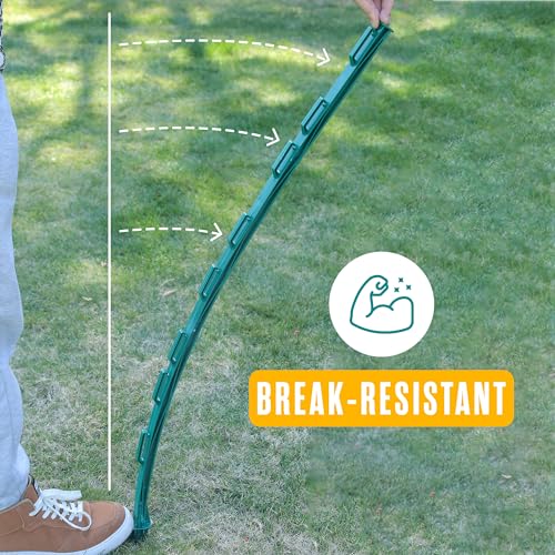 Electric Fence Posts, Garden Poles, Kit for Wire Fencing, Green, 4Ft, 25 Pk | Houseables Step In Fence Post, Electric Fencing, Garden Stakes, Deer, Livestock, Temporary, Fiberglass, Plastic, Ground Rod