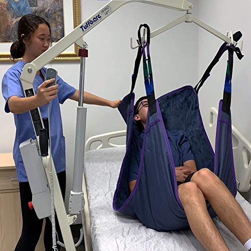 Electric Patient Lift - Rhino Lift with Manual Low Base - with Full Body Sling(Extra Large), 450 lb. Weight Capacity. - color: Lift+full Sling, size: Extra Large