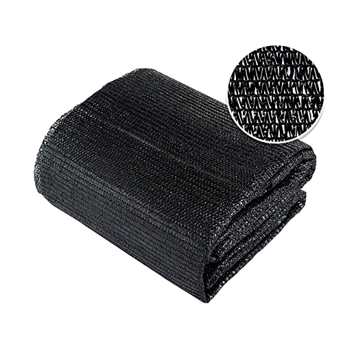 Shatex 90% 8x15ft Sun Shade Fabric for Pergola Cover Porch Vertical Screen, Black - size: 8x15ft with Clips - Black