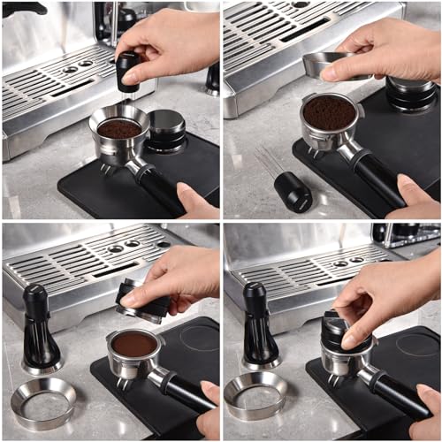 MATOW 54mm Dosing Funnel Magnetic Espresso Funnel for Breville Portafilters | Magnetic Dosing Ring, 304 Stainless Steel, Mess-Free Grinding, Dishwasher Safe - size: 54mm