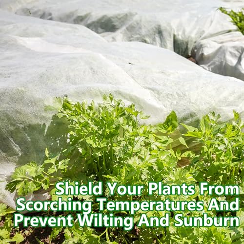 20 x 10 Ft Plant Sun Protection Cloth, Non-Woven Garden Plant Shade Cloth | White Light Refraction Breathable Sun Shade Cloth Cover for Protecting Plants Vegetable Rows from Direct Sunlight - color: 10 x 20 Ft-1pcs