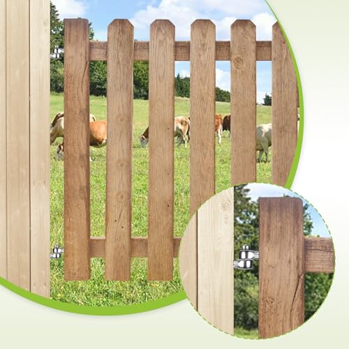 Insaga 304 Stainless Steel Gate Hinges 4Pcs One-Piece Cast Non-Welded Farm Gate Hinge for Wooden Fences, Lag Screw Hinge Rustproof Surface Mount Hinges for Outdoor Garden Shed Cattle - color: M12 Pin Hinge-4Pcs