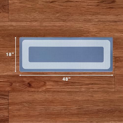 Chef Gear Hettie Anti Fatigue Cushioned Kitchen Mat 18"x48" Blue - color: Blue, size: 48"L x 18"W x 0.3"Th