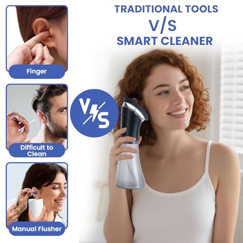Electric Ear Cleaner - Ear Wax Removal Kit - LED Display - Water Powered Ear Irrigation System - IPX7 Waterproof - Easy to Use