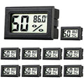 Mini Thermometer Hygrometer, Small Digital Electronic Temperature Humidity Meters Gauge Indoor LCD Display Fahrenheit for Greenhouse