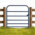 4 ft W x 50 in H Farm Gate, 6-Bar Steel Livestock Gate for Horse & Cattle | Heavy-duty horse gate and cattle gate with 6-bar steel tubing, chain latch and animal-safe spacing for farms and corrals.