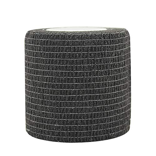 Vet Wrap Medical Tape for Skin Bandage Tape Vet Tape Cohesive Bandage 2 inch x 6 Pack Black Fabric Bandages Self Sticking Bandage Self Adhering Bandage Wrap Stretch Self Adhesive Tape - color: Black, size: 6 Pack