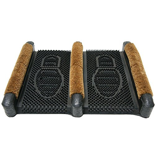 Rubber-Cal 10-100-011 Traditional Outdoor Boot Scraper, 2.5" x 12" x 16"