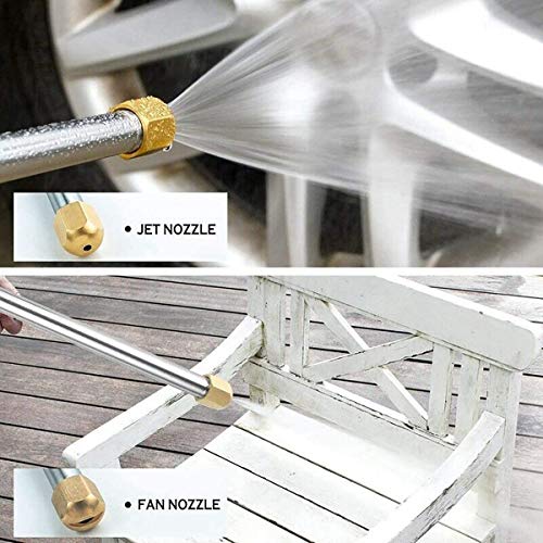 High Pressure Power Washer wand, Hydro Jet Water Hose Nozzle,Watering Sprayer Cleaning Tool, Wand Lance for Gutter Patio Car Pet Window Glass Black | Cleaning Tool Wand Lance for Gutter Patio Car Pet Window Glass - color: Black