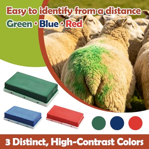 1 pcs Mark Harness Crayons for Sheep & Goat Breeding Marking Harness,Vivid and Long Lasting (Green) - color: Green