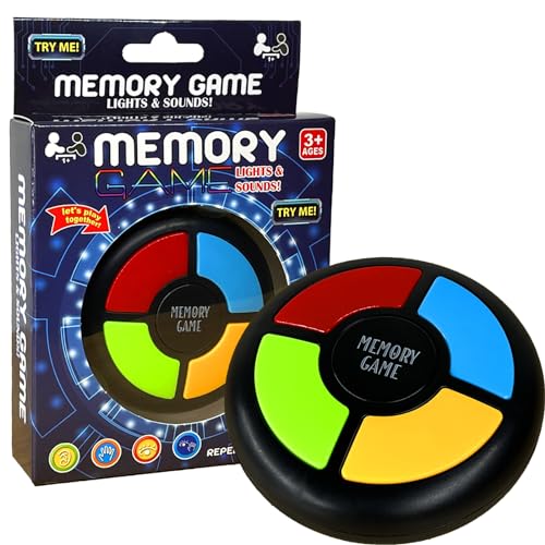 tingbowie Memory Game Handheld Electronic Toy, Color Memorizing with Lights and Sounds