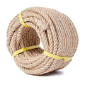 Heavy Duty Jute Rope - 1/2 Inch, 100 Feet, Natural Hemp, Twisted, Ideal for Crafts, Gardening, Bundling, Climbing, Hammock, Nautical, Tug of War, Railings, Home Decorating - size: 100Ft, style: 1/2 Inch