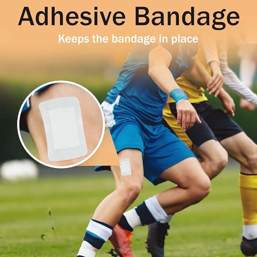 Bordered Gauze Island Dressing 4x8-25 Adhesive Gauze Pads for Wound Protection - Good for Hospitals, Medical Facilities, First Aid Kits, and More - style: 4x8