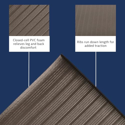 NoTrax 410 Airug® 2' x 3' x 3/8" Anti Fatigue Mat - color: Black, size: 36"L x 24"W x 0.4"Th, style: Ribbed Surface