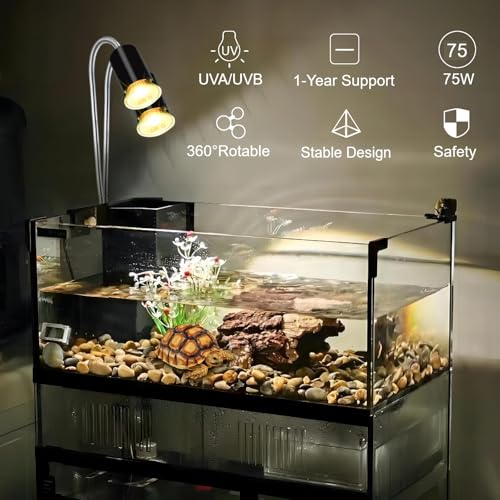75W Uva Light Bulbs 4 Packs, Turtle Heat Lamp for Reptile | E26 Base Fit for Reptiles and Amphibian Tanks, Terrariums and Cages, Works with Various Lamp Fixtures