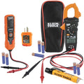 Klein Tools CL120VP Electrical Voltage Test Kit with Clamp Meter, Three Testers, Test Leads, Pouch and Batteries - size: Clamp Meter & 3 Testers Set