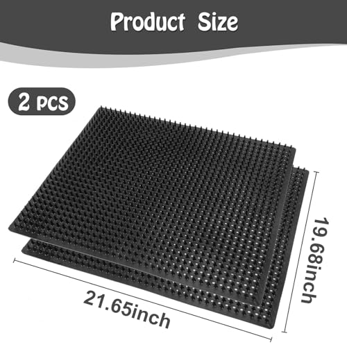 2 Pack Large Livestock Scratching Brush, Horse Scratching Post Pad | 21.65"x19.68" Horse Cow Scratching Post for Grooming,Designed for horses, cows, cattle, pigs, and dogs - size: Large
