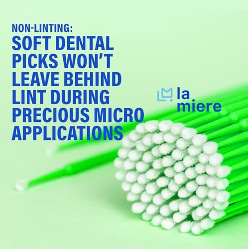 2.5mm Green 400pcs Micro Brush Micro Applicators Brushes Fine Microswabs Regular - size: 2.5mm Green