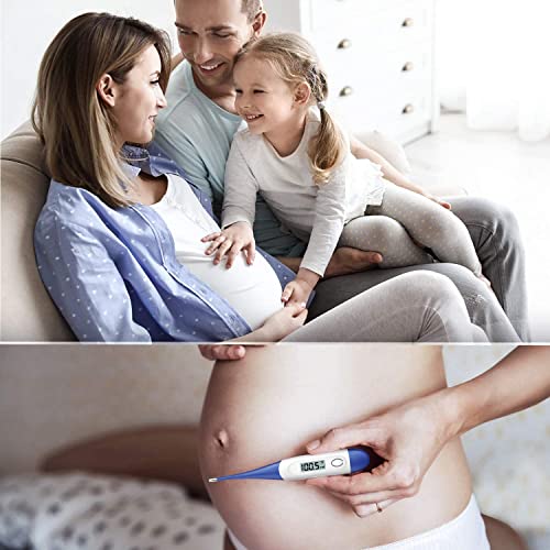 Boncare Rectal Thermometer for Baby 2 Packs (Dark Blue+Green) | Digital Thermometer with 10 Seconds Fast Reading - color: Dark Blue+Green