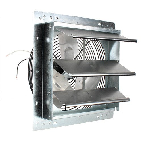 Fantech 2SHE0721 Axial Wall Shutter Fan, Direct Drive, 1/30 hp, 115V, 1 PH, TEFC, 7" - size: 7"