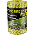 Upgrade Electric Fence Polywire 660FT,200 Meters, 6 Stainless Steel Strands for Reliable Conductivity, Portable Electric Fencing, UV Resistant, Rust Resistant, Highly Conductive, Easy to Install - size: 660 Feet