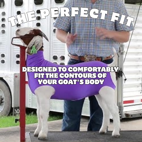 Show Pro Pink Spandex Goat Tube for Show Goats - Made in America - Show Livestock Supplies: Goat Covers & Blankets (Large) - size: Large