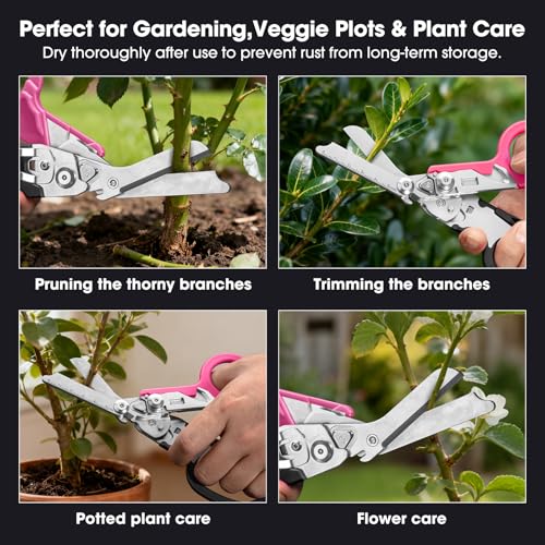 6-in-1 Heavy-Duty Emergency trauma shears (Black Pink) - color: Black Pink