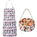 Cutecrop 2 Pcs Egg Collecting Apron and Basket, 15 Gathering Pockets Chicken Apron and 7 Pockets Basket for Farmers Kitchen(Classic Style) - style: Classic Style