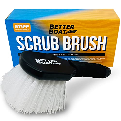 Stiff Hand Scrub Brush, Short Handle Heavy Duty Tire and Wheel Cleaning | Tool, Outdoor Boat Scrubber with Handle, Carpet Cleaner, All-Purpose Cleaning Brush - style: Short Handle