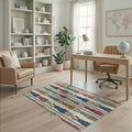 4'x6' Washable Bohemian Bunny Accent Rug, Green Non-Shedding Small Carpet Pet Friendly & Non-Slip for Playroom, Bedroom, Reading Nook | Ref:1969466 - color: Beige/Pattern 3, size: 4' x 6' (Rectangular)
