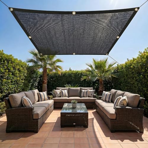 10' x 20' Garden Shade Cloth, 50% Sunblock Mesh with Grommets | Breathable 50% shade cloth with reinforced taped edges and grommets every 40 in for greenhouses, gardens, patios and kennels - size: 10'x20'