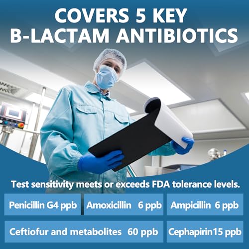 Raw Milk Antibiotic Residue Test Kit – β-Lactam Screening, 5-Minute Results, Test Kit for Dairy Quality Control 12Tests/Kit
