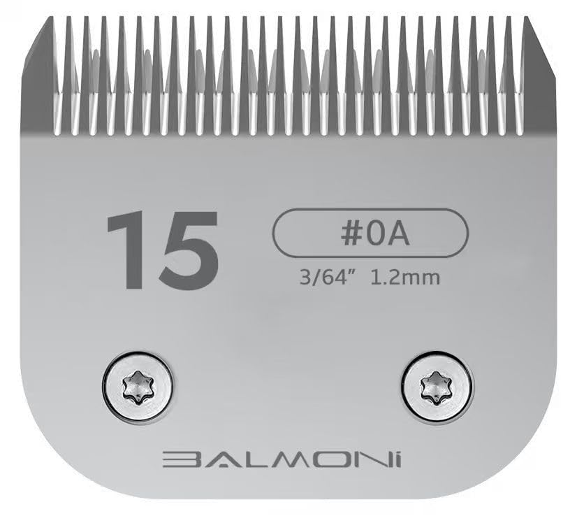 Professional A5#15 Detachable Clipper Blade – 1.2mm (3/64”) – Powder Metallurgy + Titanium-Ceramic, Low-Heat High-Precision – Fits Wahl, Andis, Oster, Heiniger A5 Clippers - size: #15 1.2mm - 3/64"