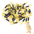 M METERXITY 50-Pack Adjustable Chick Leg Bands, 1.38" x 0.2" Polyester Chicken Leg Brace for Chicks/Ducks/Birds [Yellow] Poultry Leg Bands - color: Yellow