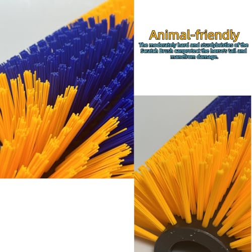 Livestock Scratching Brush Goat Donkey Cow Horse Cattle Itch Scratcher Post | Itch Relief, Livestock Grooming and Massage, Goat Scratching Post, Horse Brush, Cow brush - color: Yellow