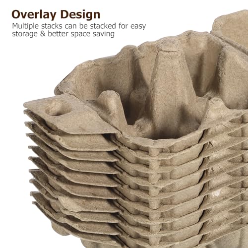 Garneck 10Pcs Egg Carton 1/3 Dozen Bulk Set: Egg Box 4 Count Reusable Stackable Tray for Kitchen Refrigerator Farm Market Storage Organize
