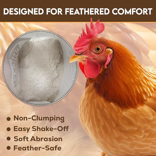 Chicken Dust Bath Sand Mix – Natural Poultry Dust for Feather & Skin Care | Diatomaceous Earth Blend | Coop Cleaner & Odor Control | Safe for Chickens, Ducks, Chinchillas-5 lbs - size: Chicken Bath Sand Mix