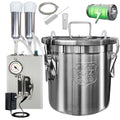 12L Cow Milking Machine, Hantop Pressure Gauge Pump Cow Milker (Pro Plus) | Portable Rechargeable Pump, Pulsation System, Speed Adjustable, Auto Stop, SUS304 Stainless Steel Bucket, Food-grade material