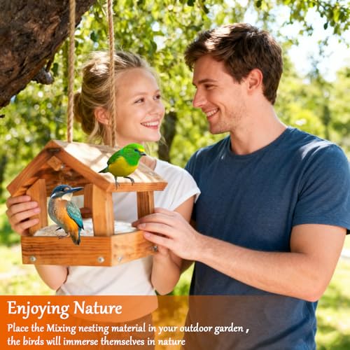 Sukh Bird Nesting Material - Bird Nest Bedding for Hummingbird Finch | Natural Nest Building Material for Parakeet Cage, Garden, Tree Trunks, DIY Bird Nests, Small Birds Supplies (2)
