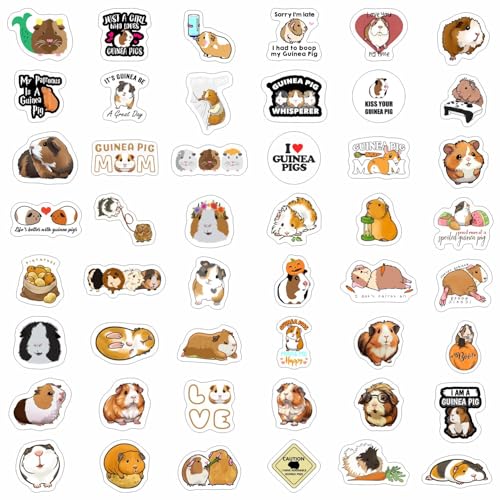 100Pcs Guinea Pig Stickers - Guinea Pig Party Supplies, Gifts for Women & Men - color: Guinea Pig Stickers