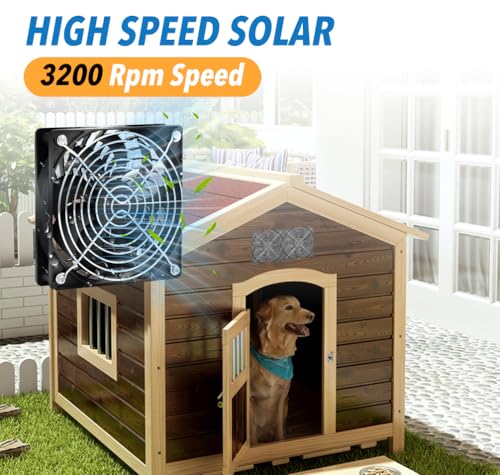 Solar Fan for Chicken Coop, 20W Solar Powered Fans with Dual IP65 Waterproof Fans for Outside solar panel kit