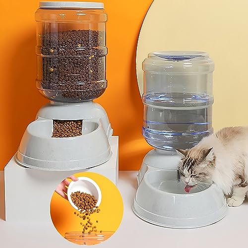 Automatic Dog Feeders, Dog Feeder Dispenser for Large Dogs, 3 Gallon Gravity Automatic Dog Cat Feeder Station, Dry Food Storage Container Bowl for Adult Dogs