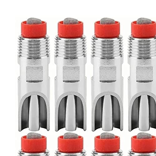 10 Pcs Stainless Steel Automatic Pig Waterer Nipples, 1/2" NPT Thread Livestock Watering System Drinkers for Piglets, Goats, Sheep, and Farm Animals Supplies