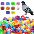100 Pcs 8mm Birds Leg Rings, 10 Colors Readable Numbered Quail Pigeons Chick Identification Leg Bands Clip on Leg Rings for Baby Chick Finch Bantam Dove Small Birds