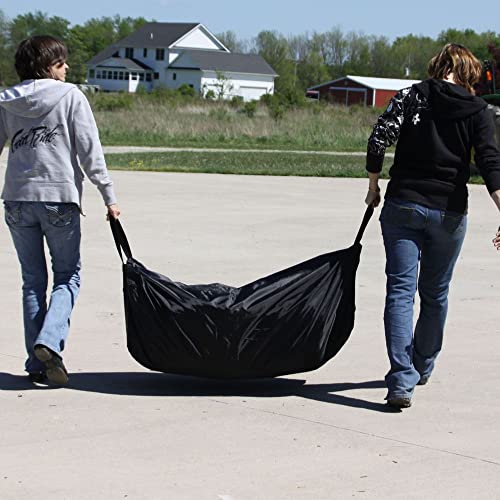 Dura-Tech Hay Bale Transport Bag | Color Black | Ensures Neat and Waste-Free Hay Transportation | Water-Resistant Material | Easy Transport with Reinforced Handles | Durable 420 Denier Nylon Cover - color: Black