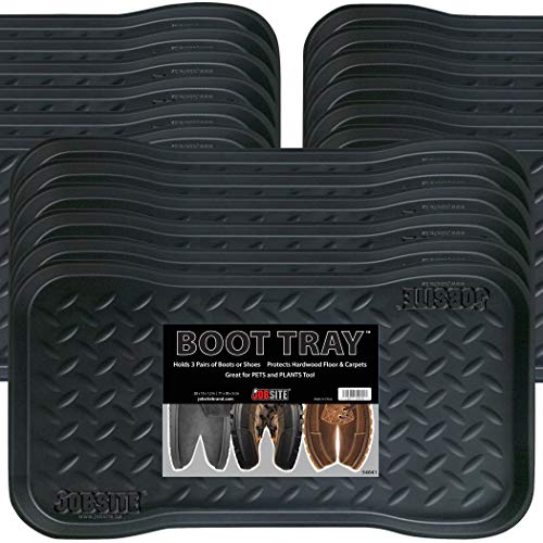 JobSite Heavy Duty Boot Tray, Multi-Purpose for Shoes, Pets, Garden - 15 x 28 Inch - 18 Trays - color: 18 Pack