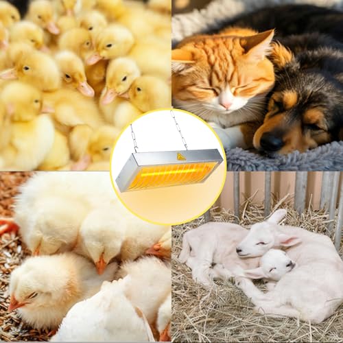 600W Chicken Coop Heater Bulb, Replacement Bulb Accessories for Chicken Heat Lamp, Brooder Heater Tubes for Chicks, Poultry, Pets, 4 Pack - color: Bulb 600W - 4 Pack