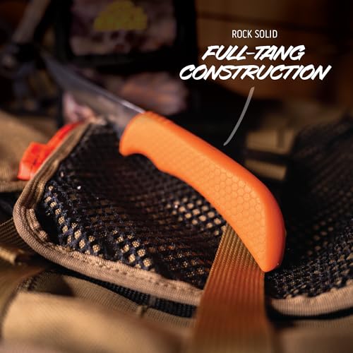 OUTDOOR EDGE 5" Wild Game Boning Knife - Fixed Blade for Processing Game and Fish with Rubberized Nonslip TPR Handle