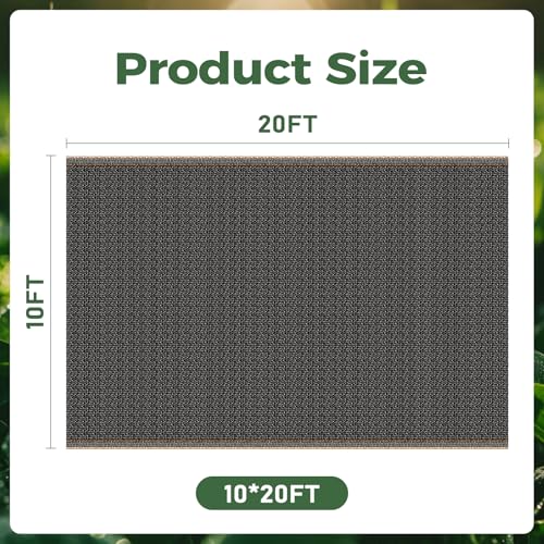 55% Shade Cloth for Garden,HDPE Cuttable Sun Shade for Plants,Mesh Garden Shade Cloth for Greenhouse Vegetables,Plant Heat Protection Black Cover for Patio Raised Bed (10×20FT) - size: 10×20FT